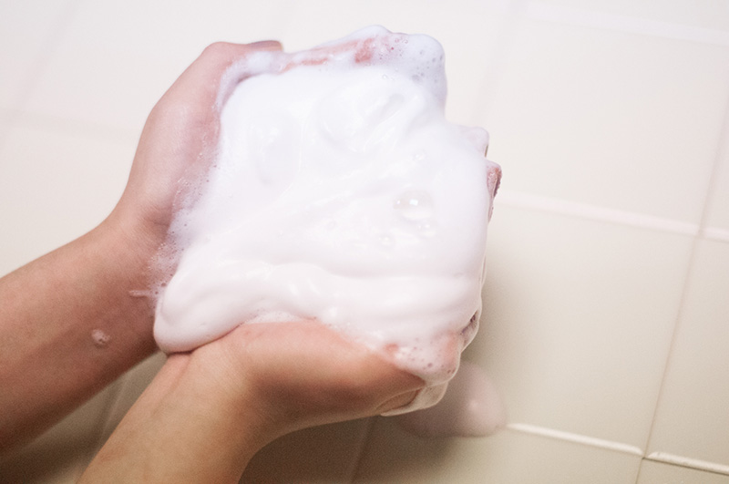 haruシャンプーの泡