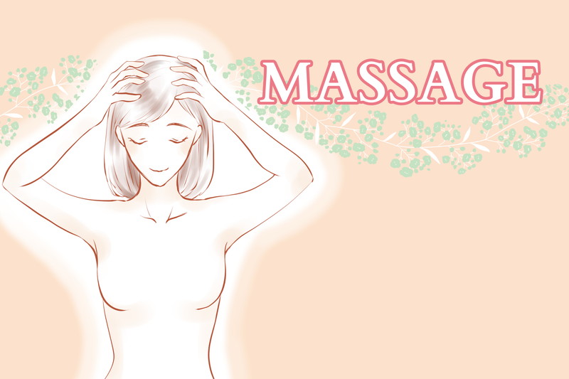 クリームシャンプーとマッサージ効果で頭皮全体の血行促進